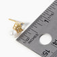 18k Gold Dipped Pearl Bead Drop CZ Pave Crown Post Stud Earrings