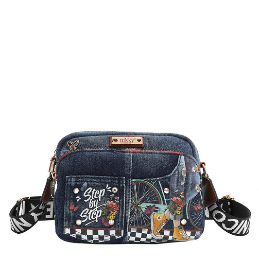 STEP BY STEP DENIM CROSSBODY