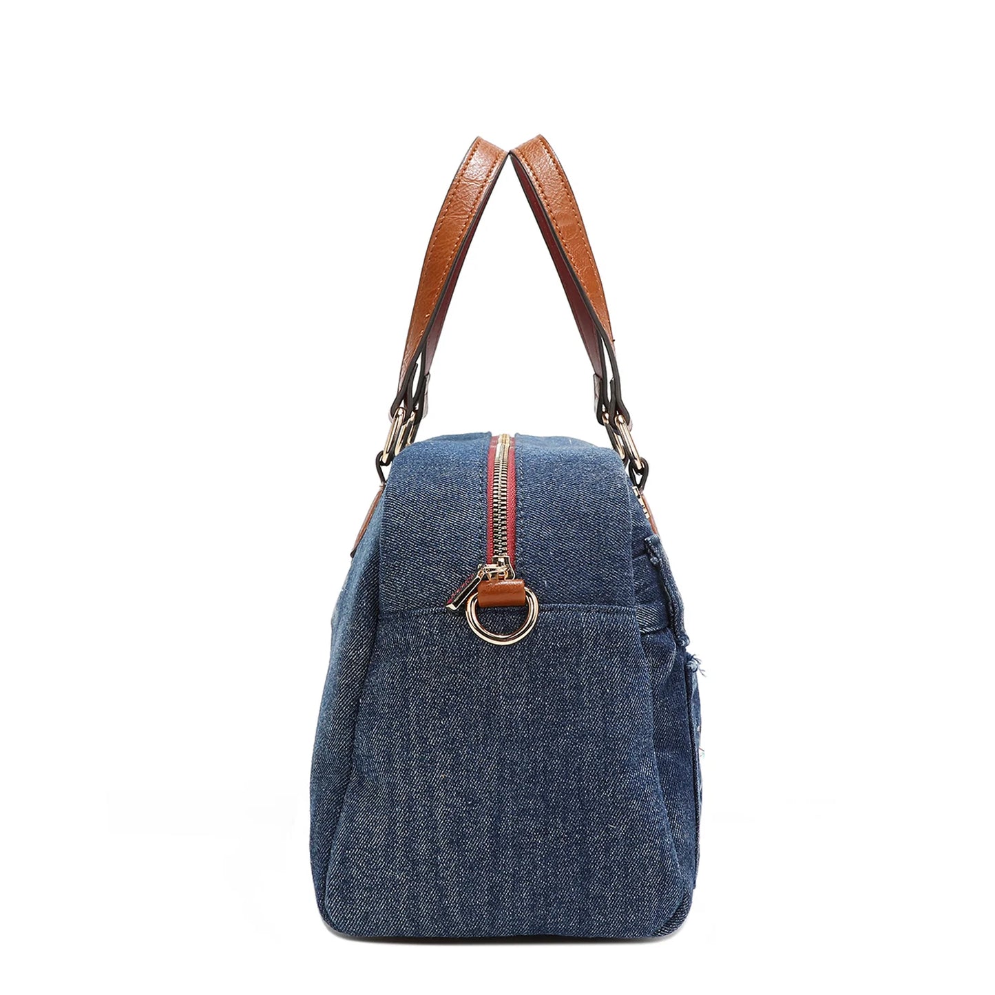 ONE HAPPY FAMILY DENIM SATCHEL