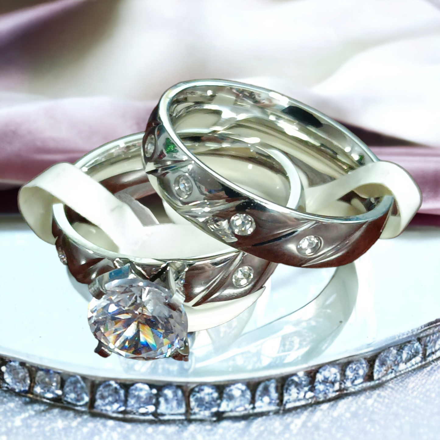 Lover Rings set Stainless Steel