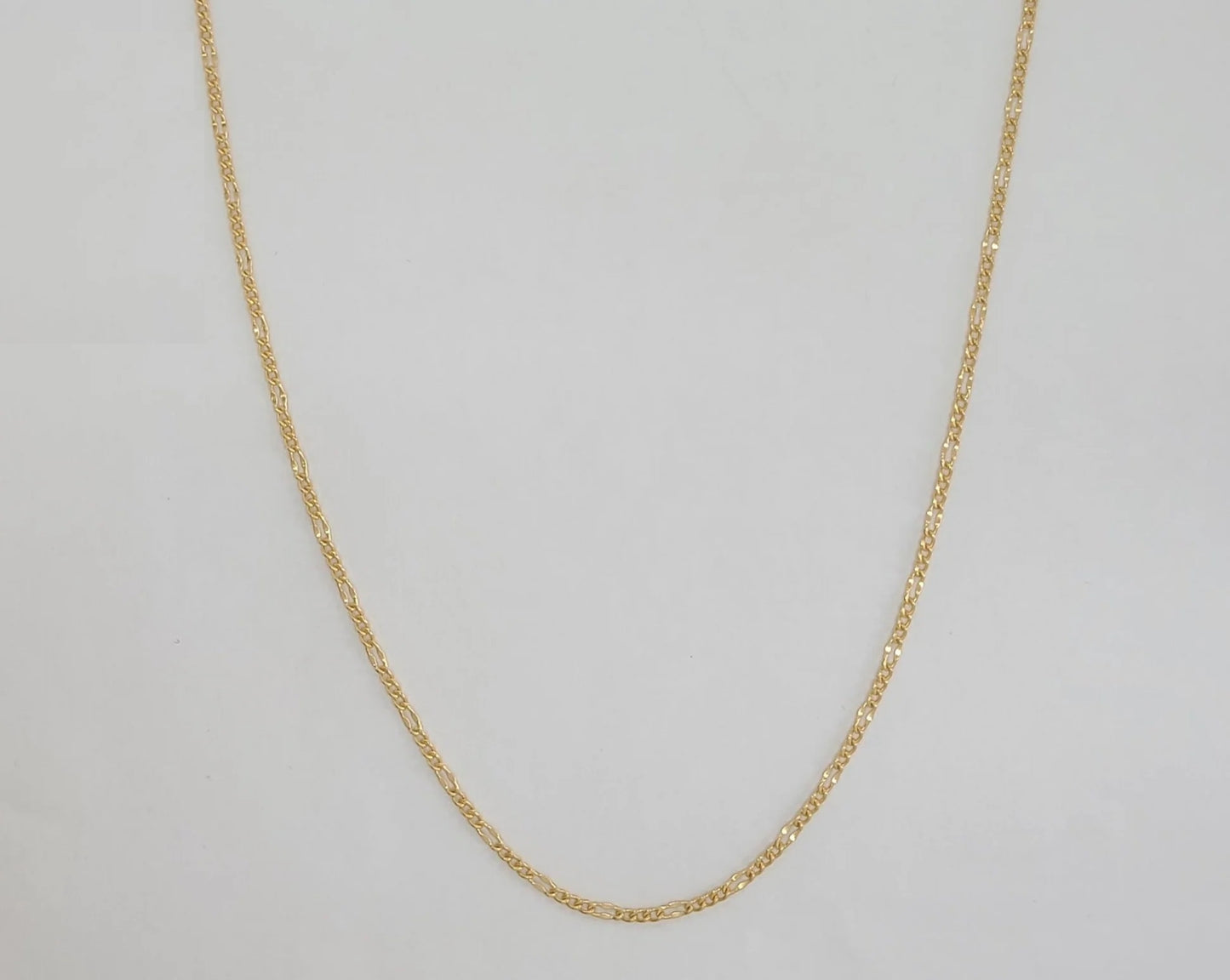 CADENA 18K GOLD LAMINATE - 2MM FIGARO LINK CHAIN