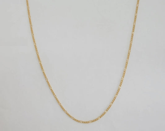 CADENA 18K GOLD LAMINATE - 2MM FIGARO LINK CHAIN