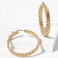 Twisted Metal 35mm Latch Back Hoop Earrings